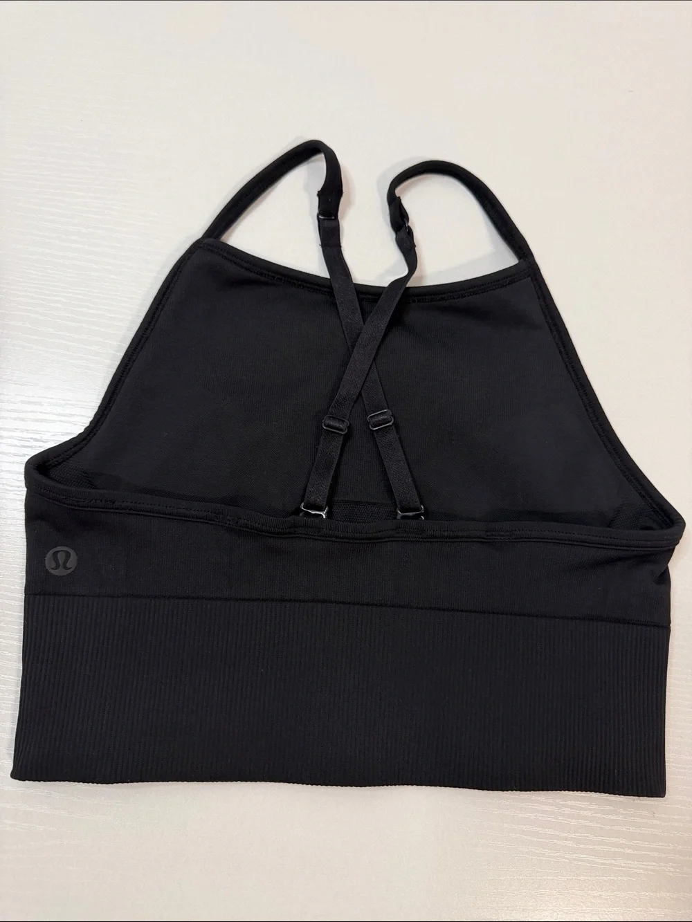 Lululemon Ebb To Street Bra Long Line - Black - Yoga High Neck A/B Cup